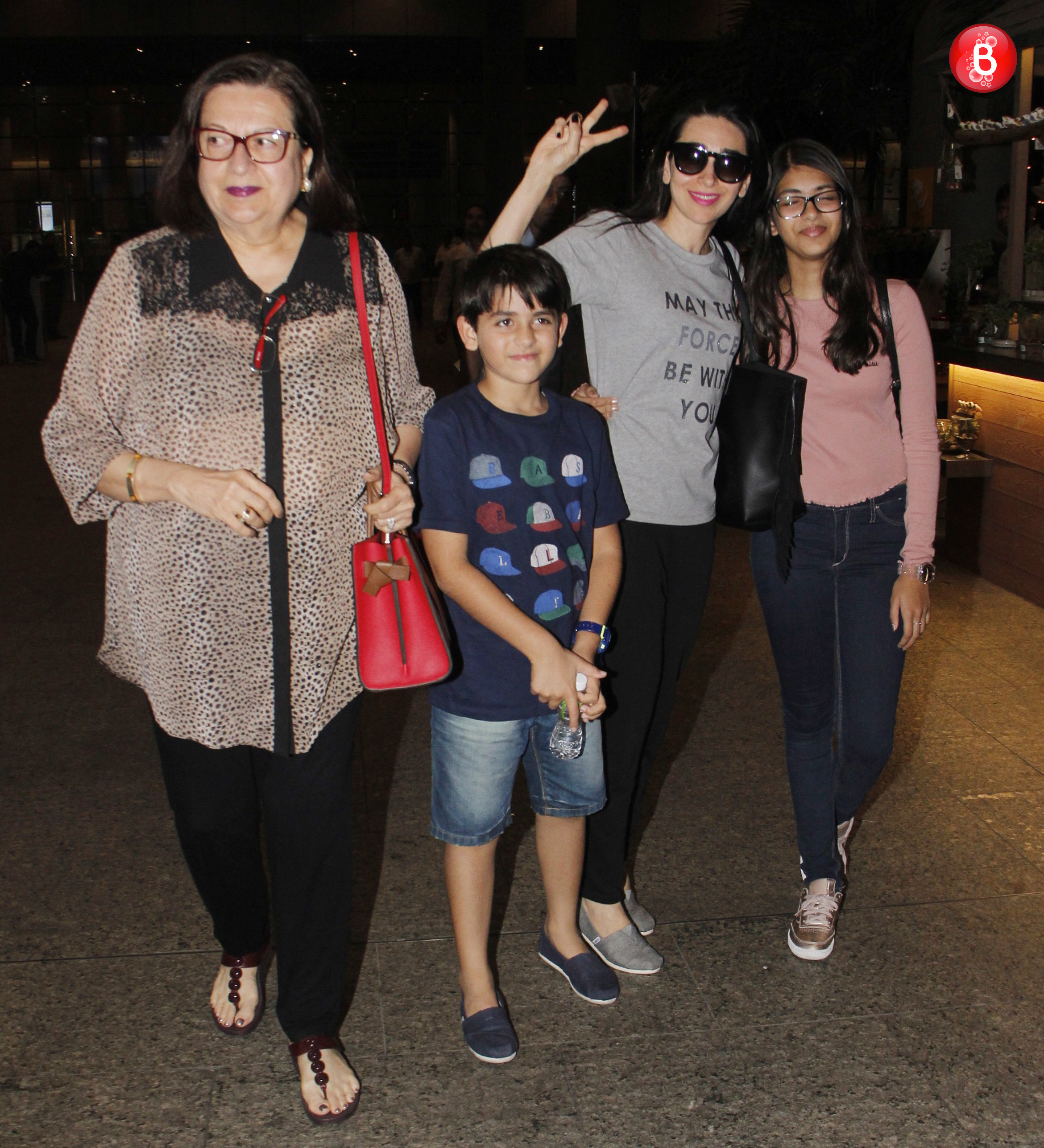Karisma Kapoor with family