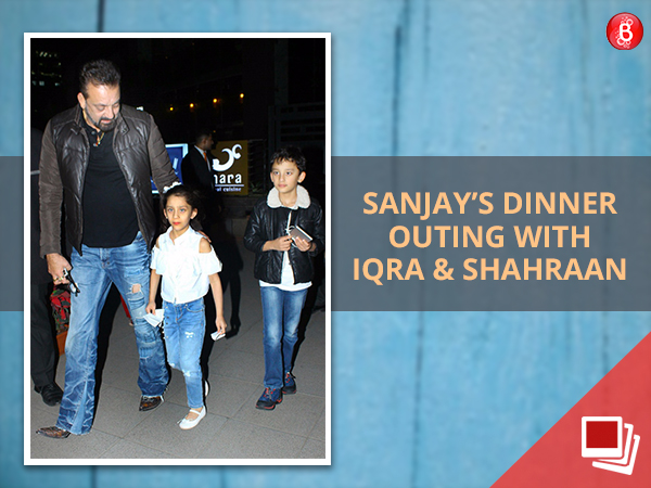 Sanjay Dutt spotted with his kids after their dinner outing