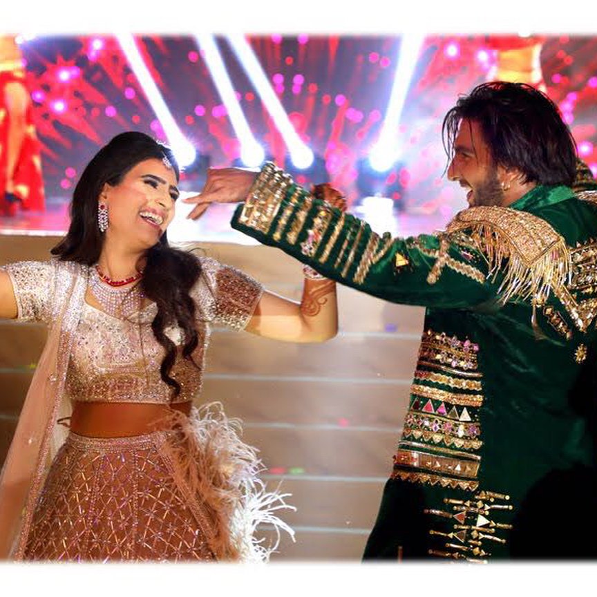 Ranveer Singh dancing in marriage pictures