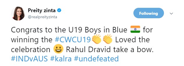 Bollywood on ICC Under-19 World Cup