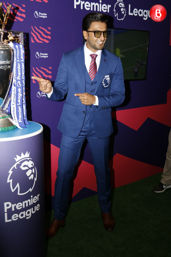 Ranveer singh and Nemanja Vidic at Premier League's event