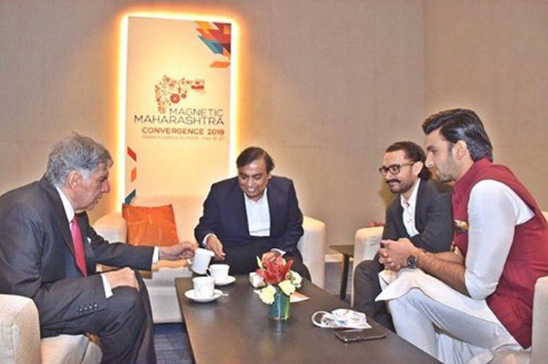 Aamir Khan and Ranveer Singh at Magnetic Maharashtra Convergence 2018