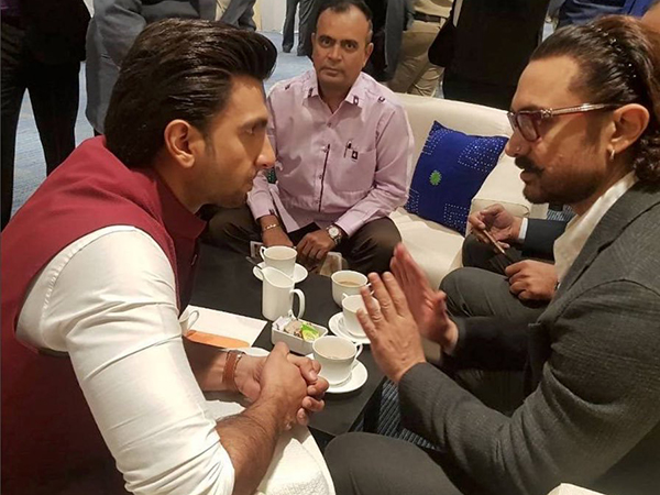 Aamir Khan and Ranveer Singh at Magnetic Maharashtra Convergence 2018
