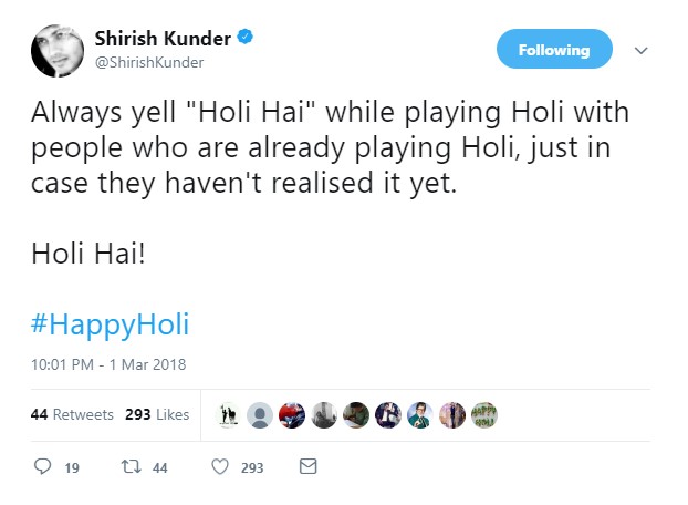 Holi wishes from Bollywood