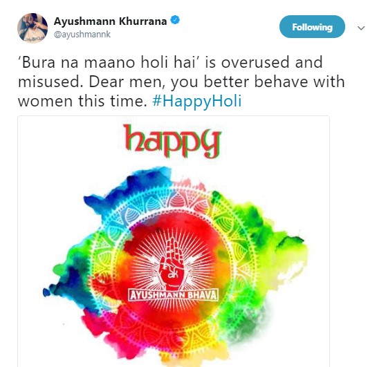 Holi wishes from Bollywood