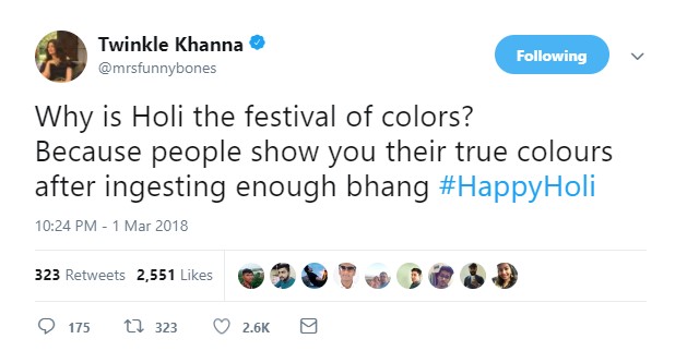 Holi wishes from Bollywood