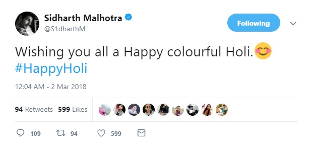 Holi wishes from Bollywood