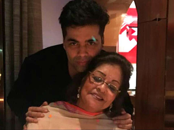 Karan Johar with mom