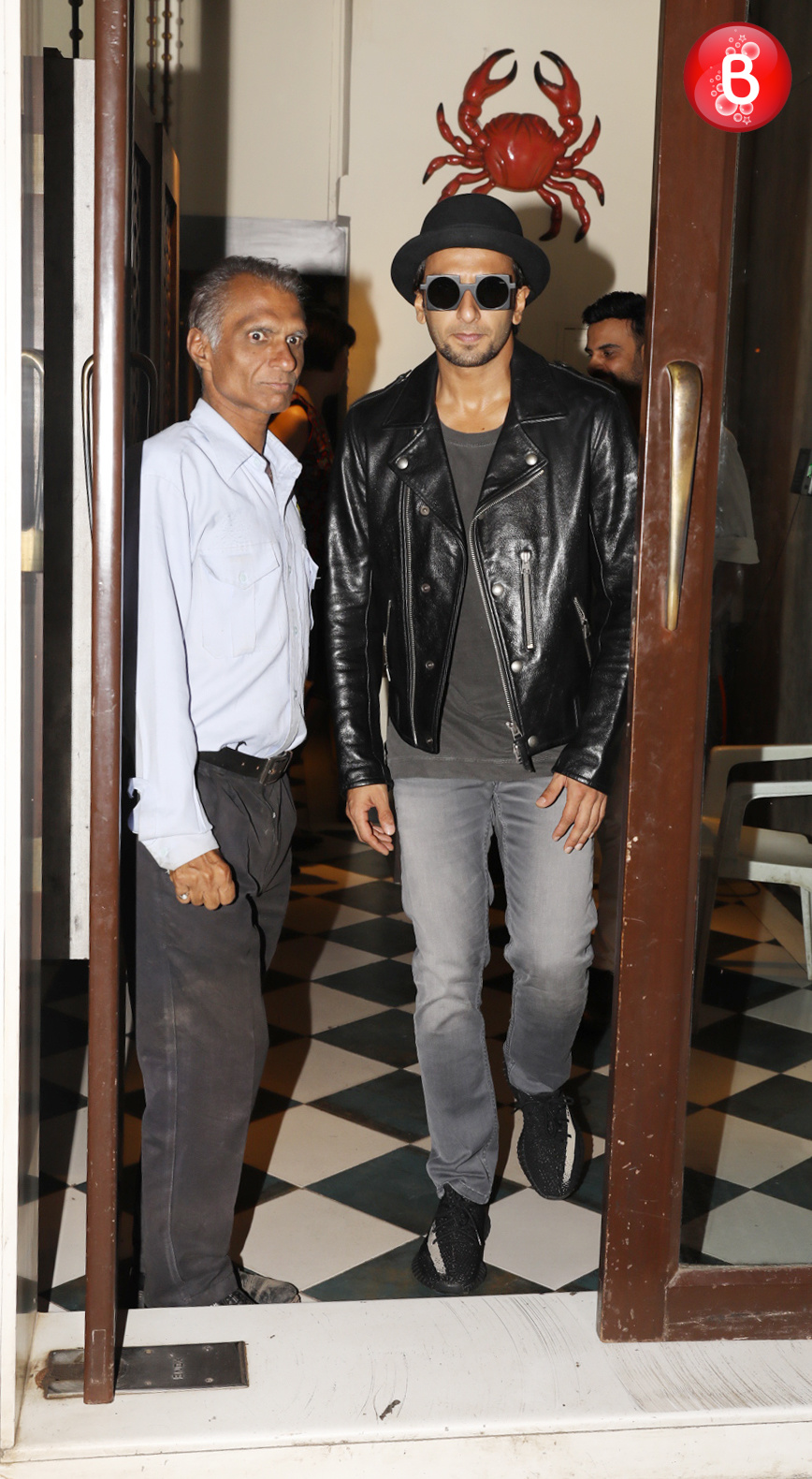 In the scorching heat of summers, Ranveer goes for the leather