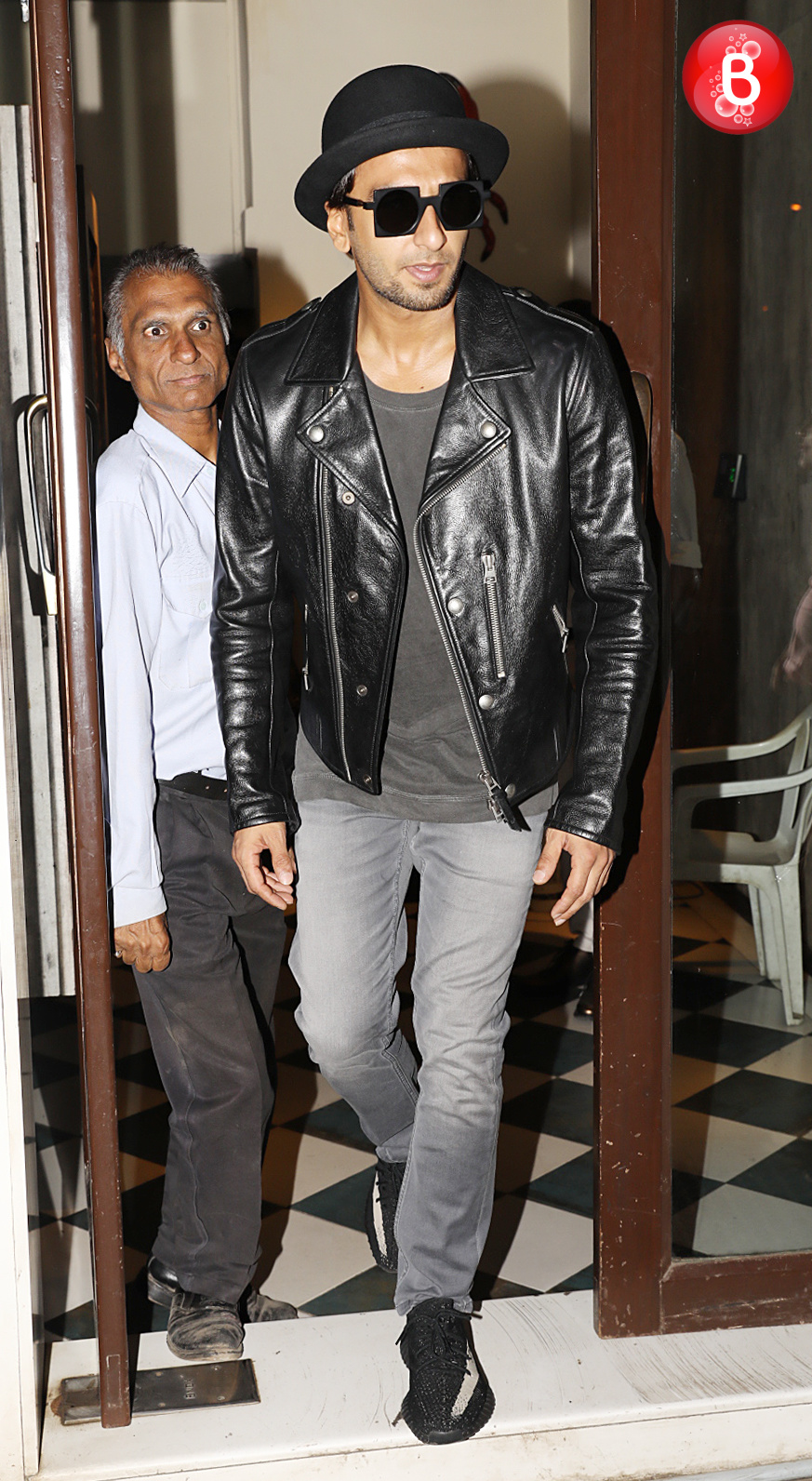 In the scorching heat of summers, Ranveer goes for the leather