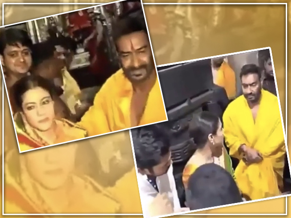 Ajay Devgn and Kajol at the Mahalakshmi Temple video