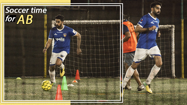 Abhishek Bachchan’s pictures playing football