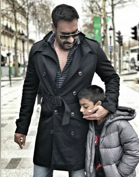 Ajay Devgn with his son yug