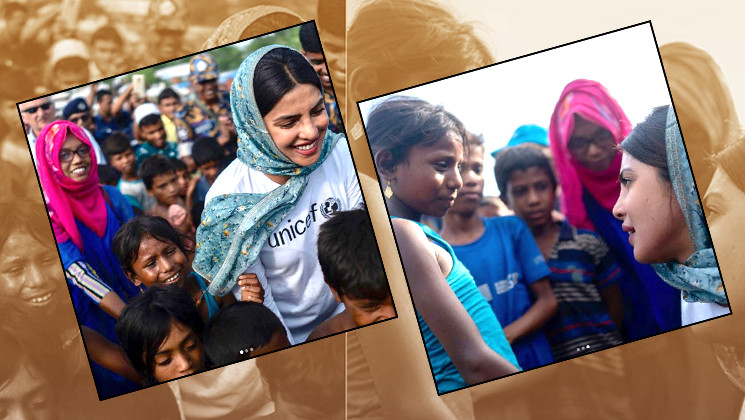 UNICEF brand ambassador Priyanka Chopra visits refuge camp in Bangladesh