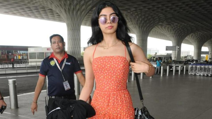 This summer Khushi Kapoor adds a splash of colour at the airport