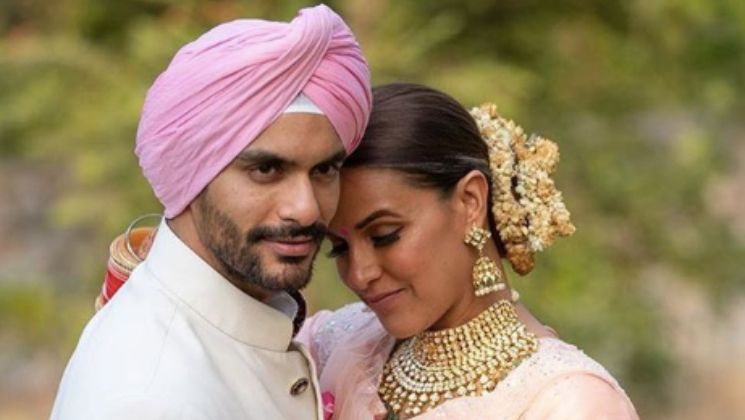 Neha Dhupia slams a troll who took a dig at her marriage to Angad Bedi