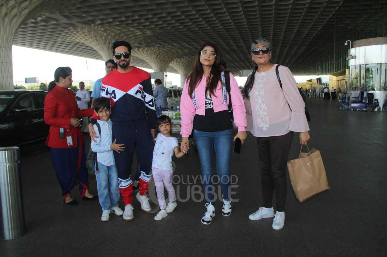 Ayushmann Khurrana wife tahira kids spotted airport nov 3