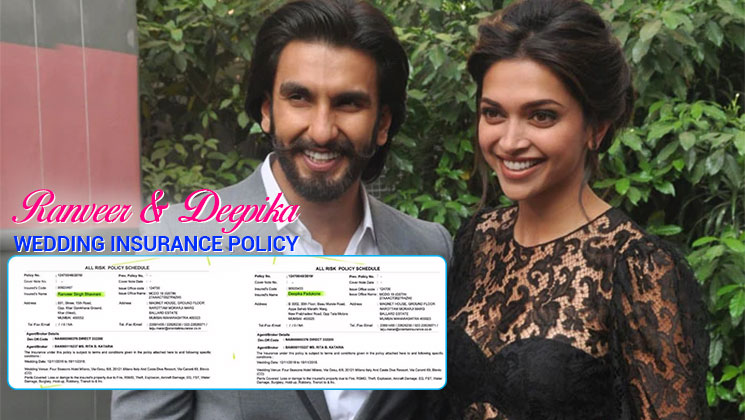 Deepika Ranveer Wedding Insurance