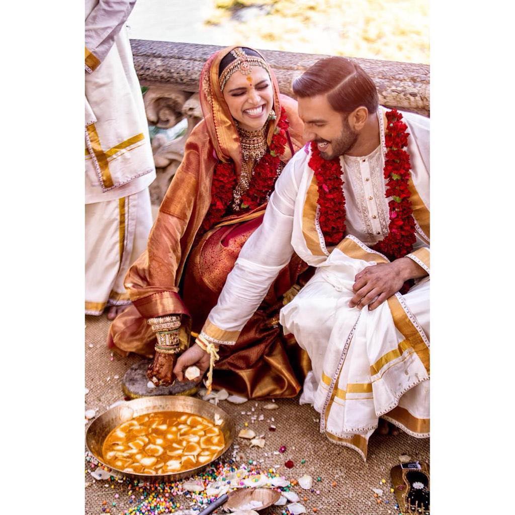 Deepika Padukone and Ranveer Singh South Indian wedding