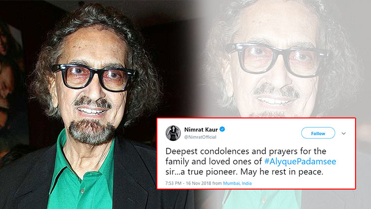Bollywood celebrities mourn death of Alyque Padamsee