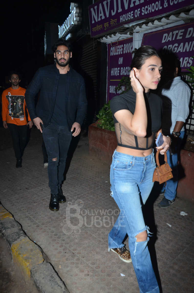 ahan shetty tania shroff dinner date pictures