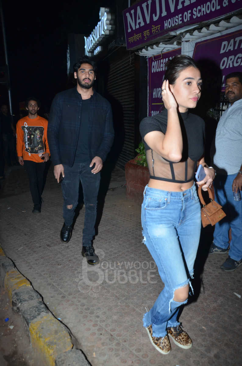 ahan shetty tania shroff dinner date pictures