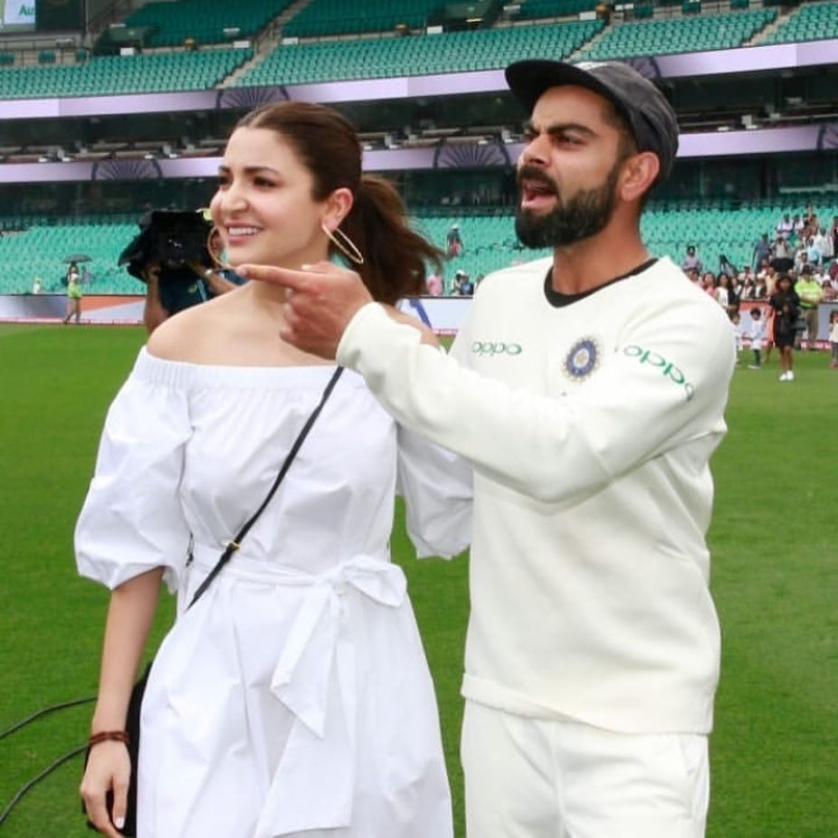 anushka virat kohli victory walk sydney Australia test series