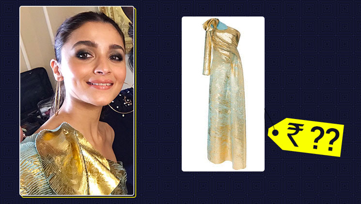 alia bhatt blue gold gown price tag