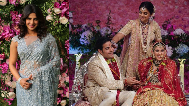 Priyanka Chopra Akash Ambani and Shloka wedding post