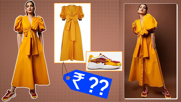 Sonam Kapoor mustard yellow dress sneakers price