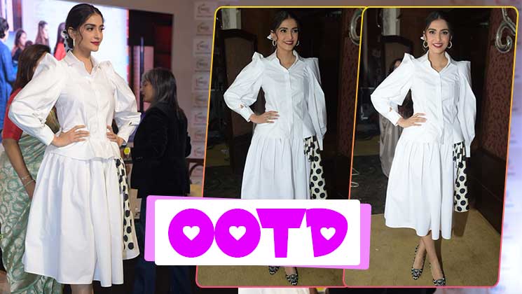 Sonam Kapoor white dress Ficci flo event