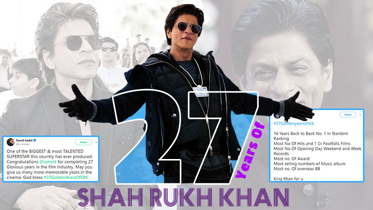 Shah Rukh Khan 27 Years