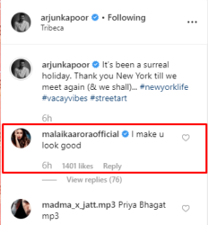 Arjun Malaika can,t keep their feet of the ground at their NYC vacation.