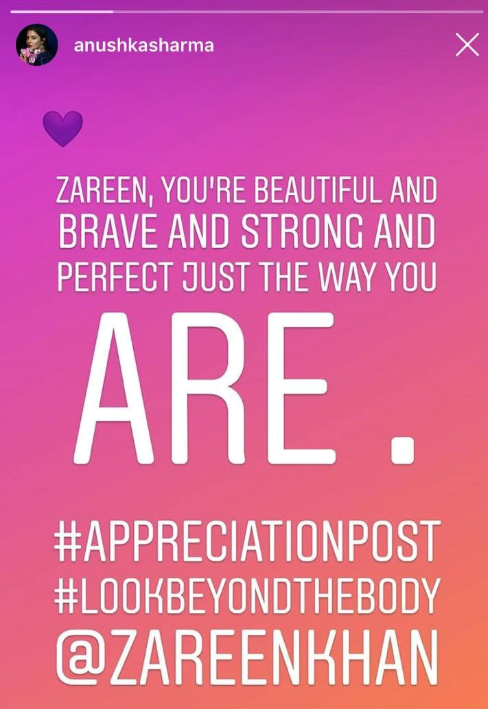 Anushka's appreciation post