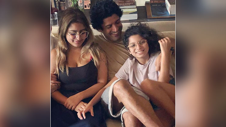 Farhan Akhtar and his daughters