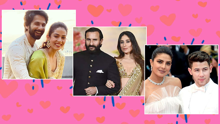 Kareena Kapoor and Saif Ali Khan, Shahid Kapoor and Mira Rajput, Priyanka Chopra and Nick Jonas