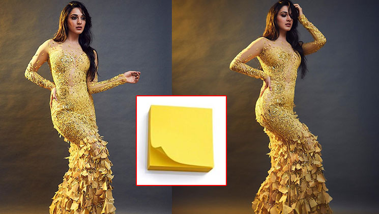 UP WORDS - She had her hair styled in middle-parted low ponytail.Kiara  Advani just wore the hottest yellow gown and aced it like the true  Bollywood diva The actress never shies away