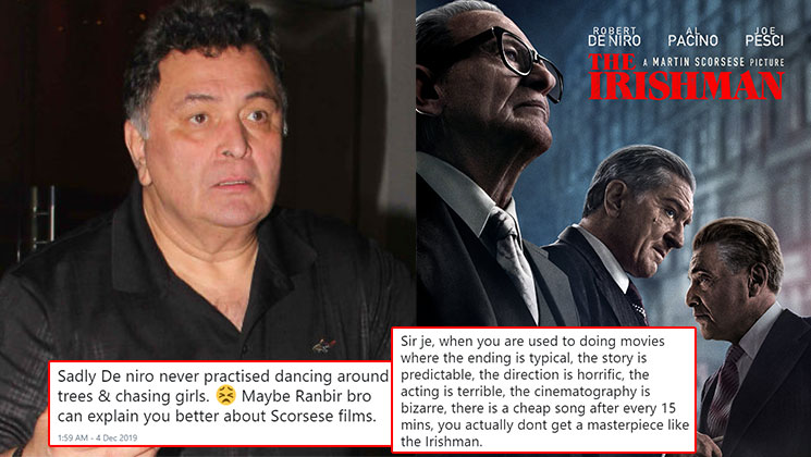 rishi kapoor Martin Scorsese review trolled