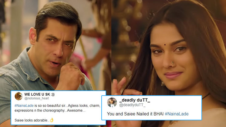 Salman Khan-Saiee Manjrekar-Naina Lade Fans Reaction