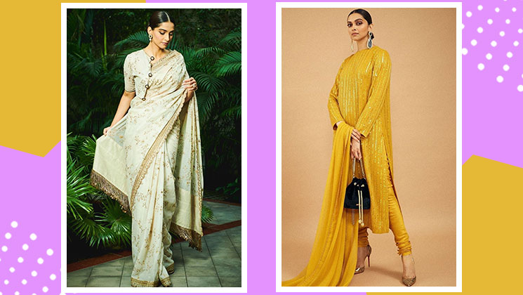 Sonam Kapoor, Deepika Padukone-Sabyasachi outfits
