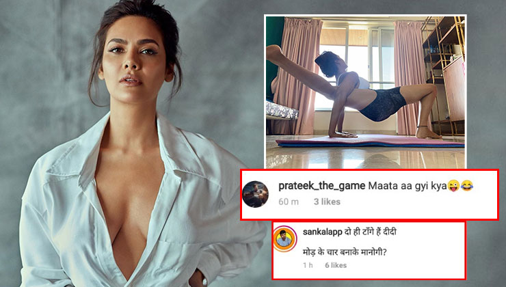 Esha Gupta yoga pose trolled