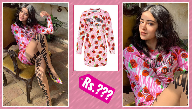 Ananya Panday Moschino rose print dress price