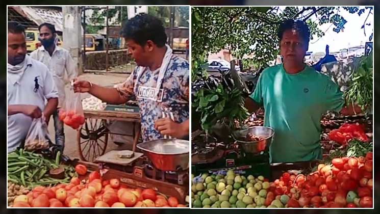 Javed Hyder selling vegetables