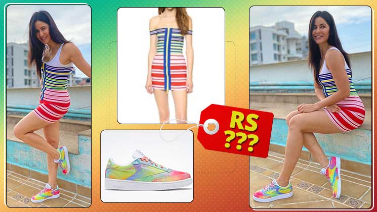 Katrina Kaif multicolour dress Reebok shoes price