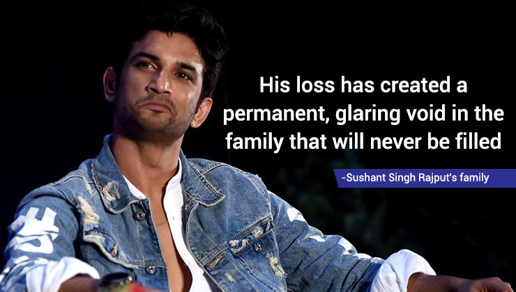 Sushant's family statement