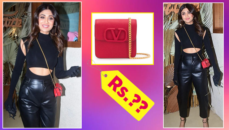 Shilpa Shetty VALENTINO GARAVANI red bag