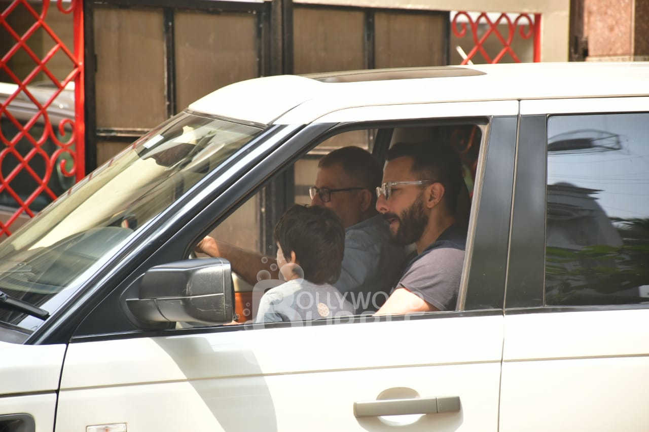 Saif Ali Khan and Taimur spotted