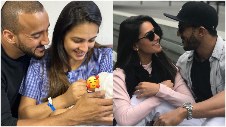 Anita Hassanandani and Rohit Reddy pose for a FIRST family pic with the baby boy