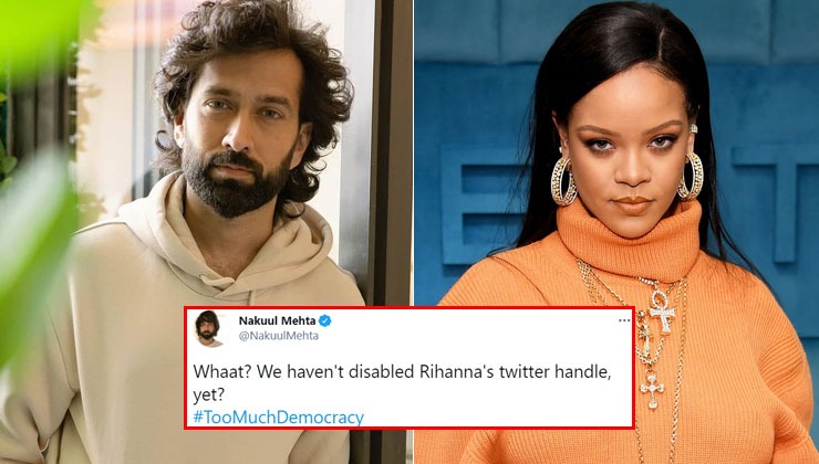 Nakuul Mehta quips on Rihanna's tweet not being disabled over farmers' protest tweet