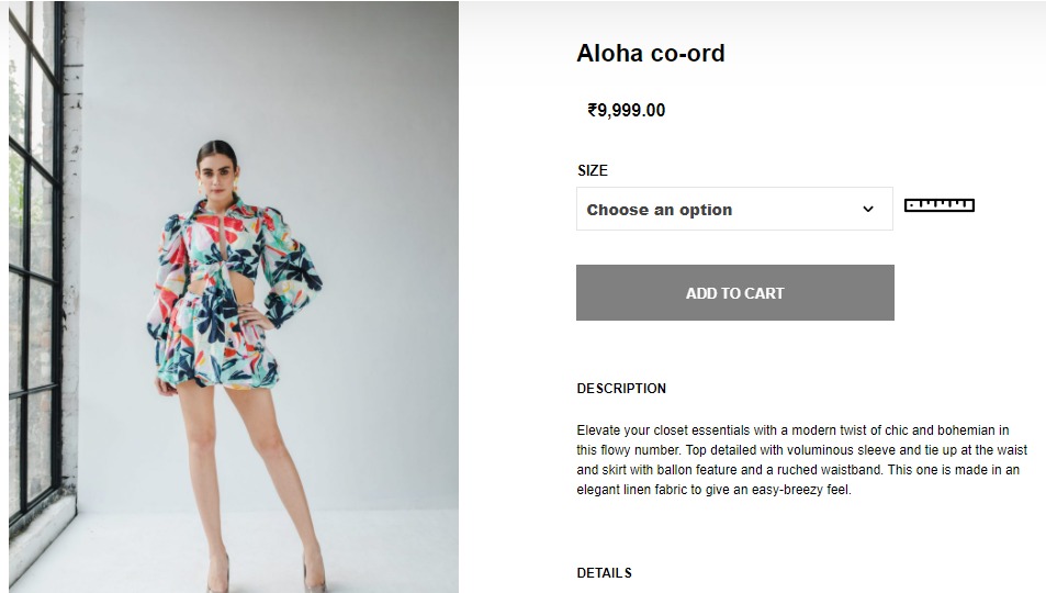 Aloha co-ord set price, hina khan dress, 